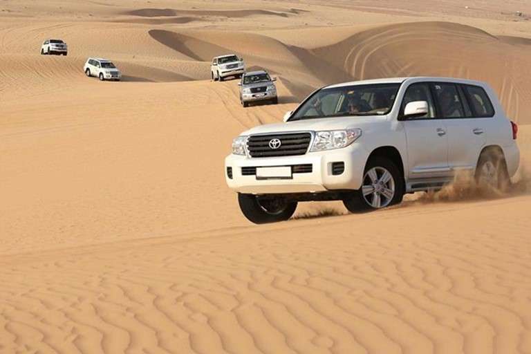Morning Desert Safari is the most thrilling activity due to more time for Dune Bashing , Sand Boarding & Camel Riding.