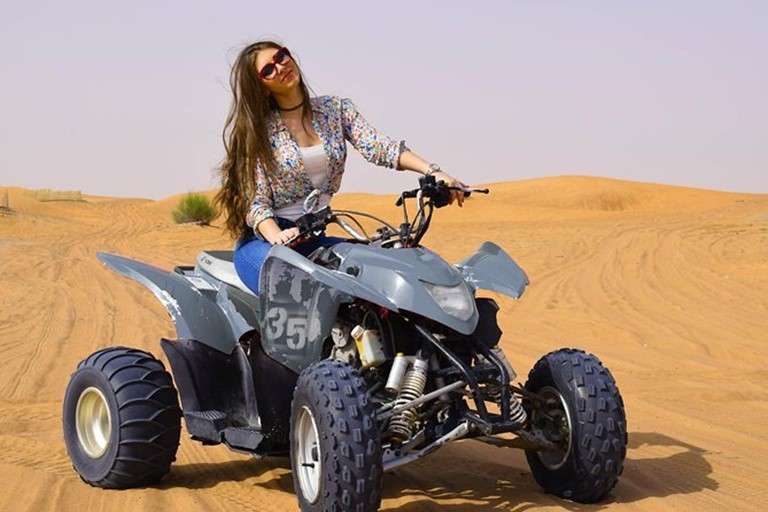 Tailored for adrenaline junkies, it may include activities like quad biking, sandboarding, and more intense dune bashing.